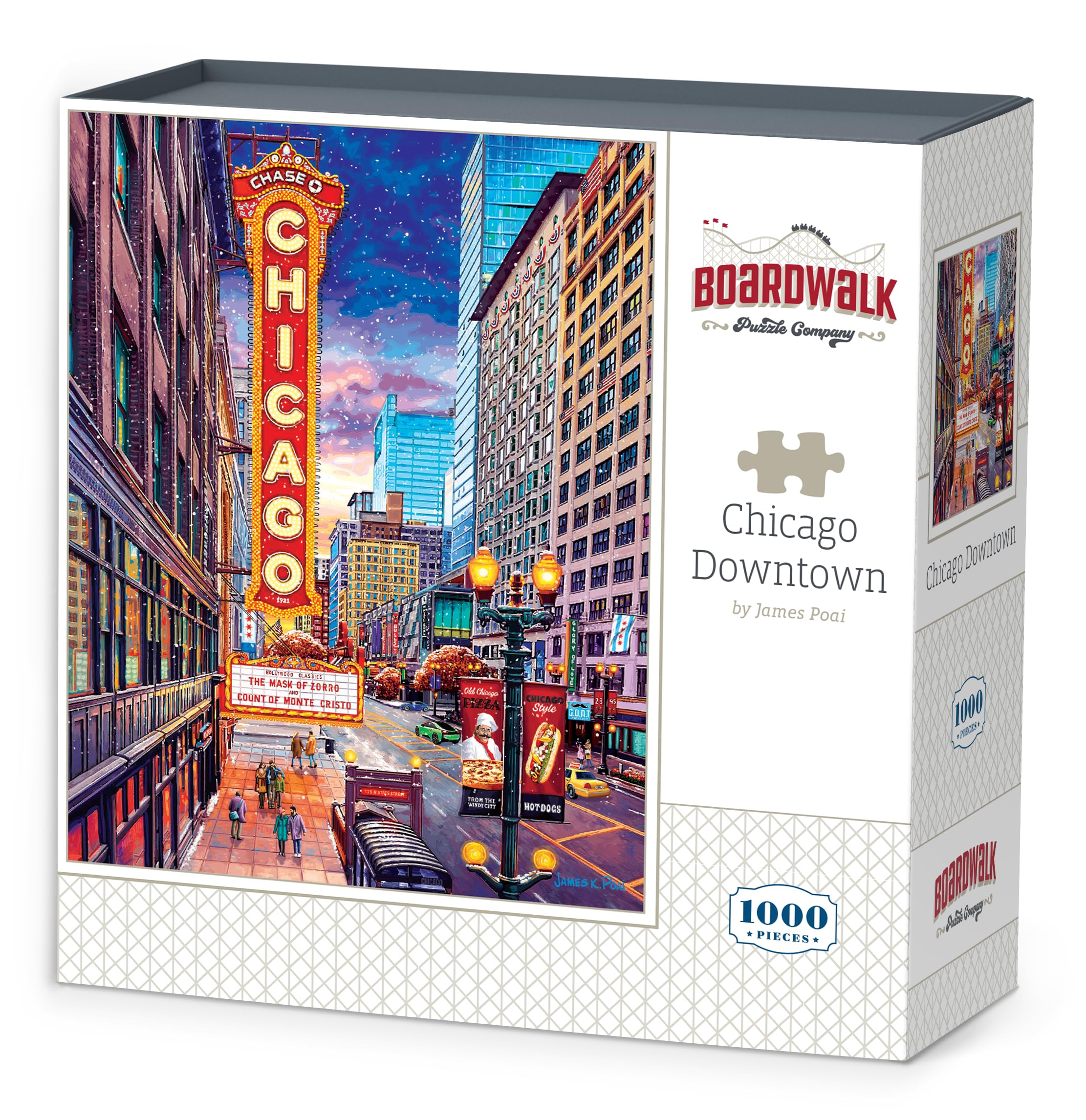 Amazon.com: Boardwalk Puzzles Chicago Downtown, 1000 Piece Jigsaw